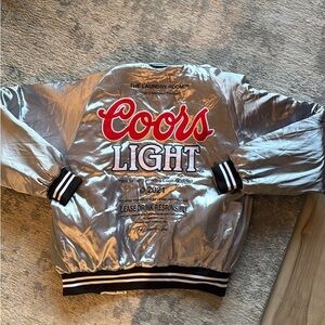 Coors Light Silver Bomber Jacket - The Laundry Room size S